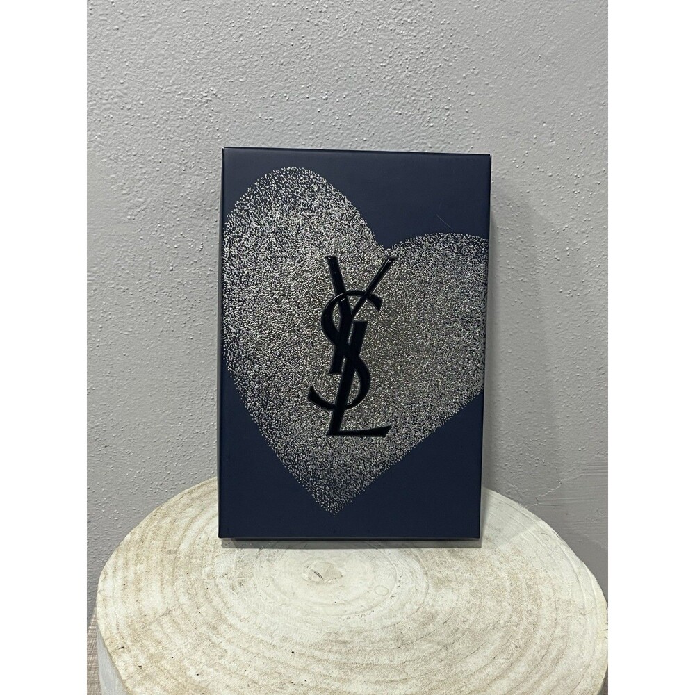 YSL Yves Saint Laurent EMPTY Cologne Gift Box Valentine Heart Molded Insert Blue